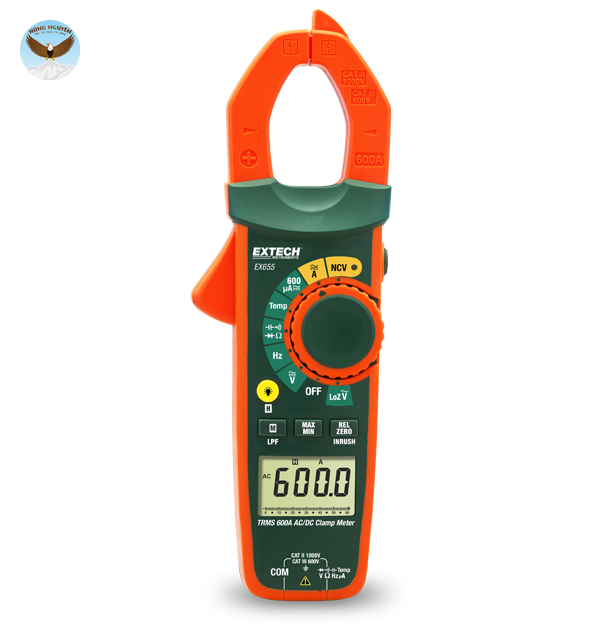 Ampe kìm AC và đo nhiệt độ hồng ngoại EXTECH EX820 (AC 1000A)